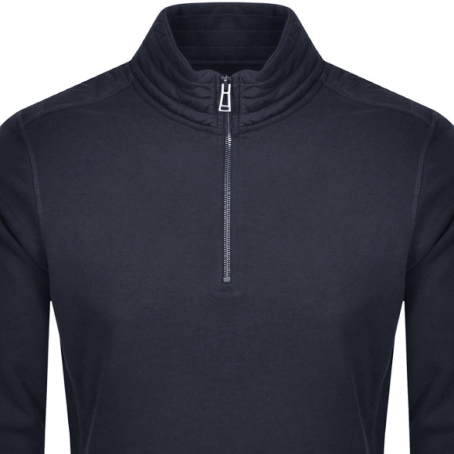 Alternative Image for ProductBelstaff Jaxon Half Zip Logo Jumper Navy2